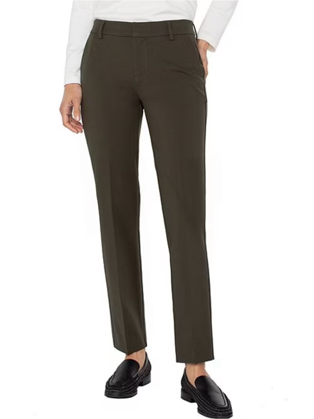 Liverpool Jeans Company Olive Straight Leg Trousers